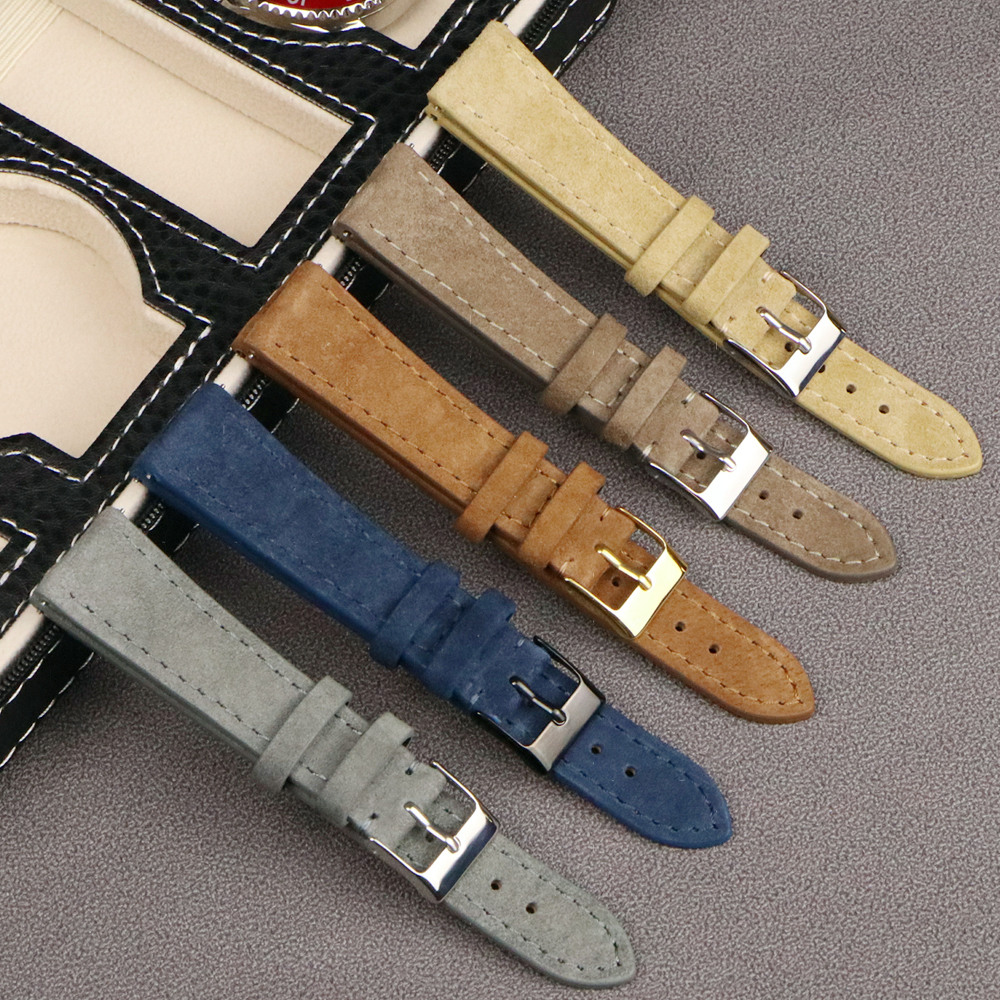 Suede Strap Watch - Premium Leder Wildleder Uhrenarmband 18mm 20mm
