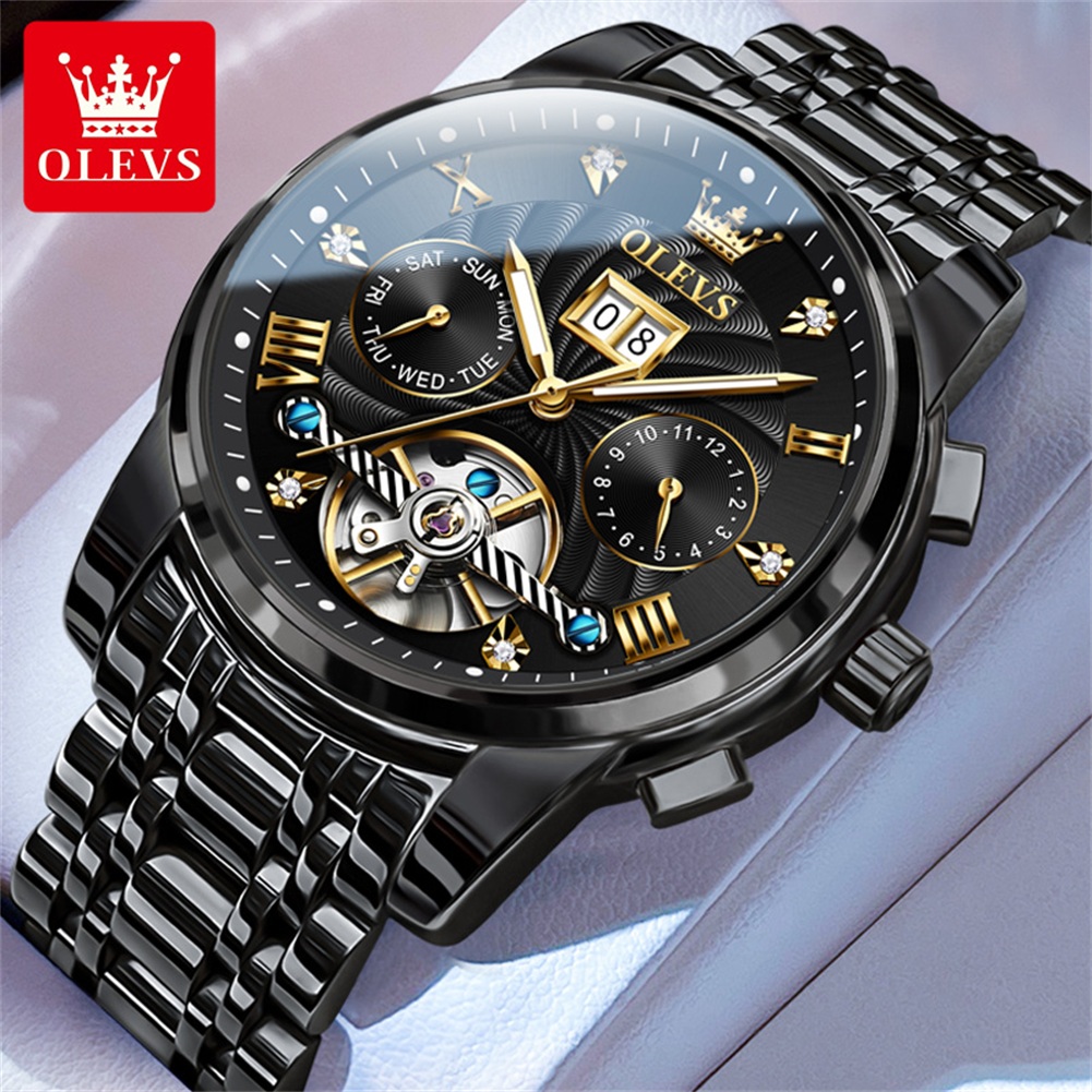 Rolex Watch Daytona - OLEVS Klassische Herrenuhren Tourbillon Multifunktions-Vollautomatik-Herrenuhr High-End-Armbanduhr