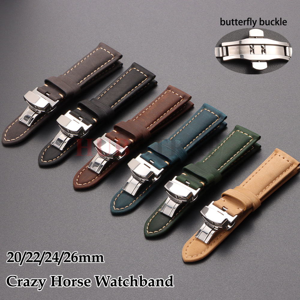 Suede Strap Watch - 20mm 22mm 24mm 26mm Echtes Kalbsleder