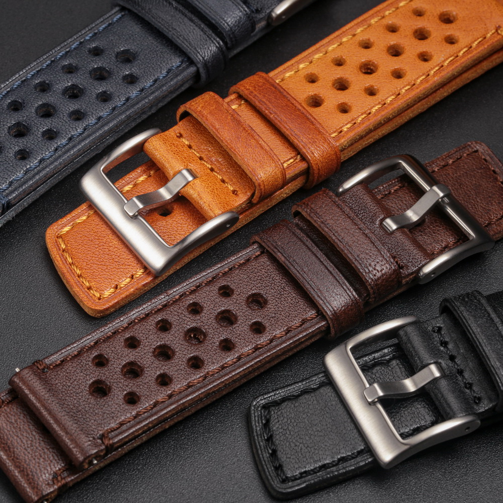 Suede Strap Watch - Hemsut Rindsleder-Uhrenarmband, Schnellverschluss, weiche, atmungsaktive italienische