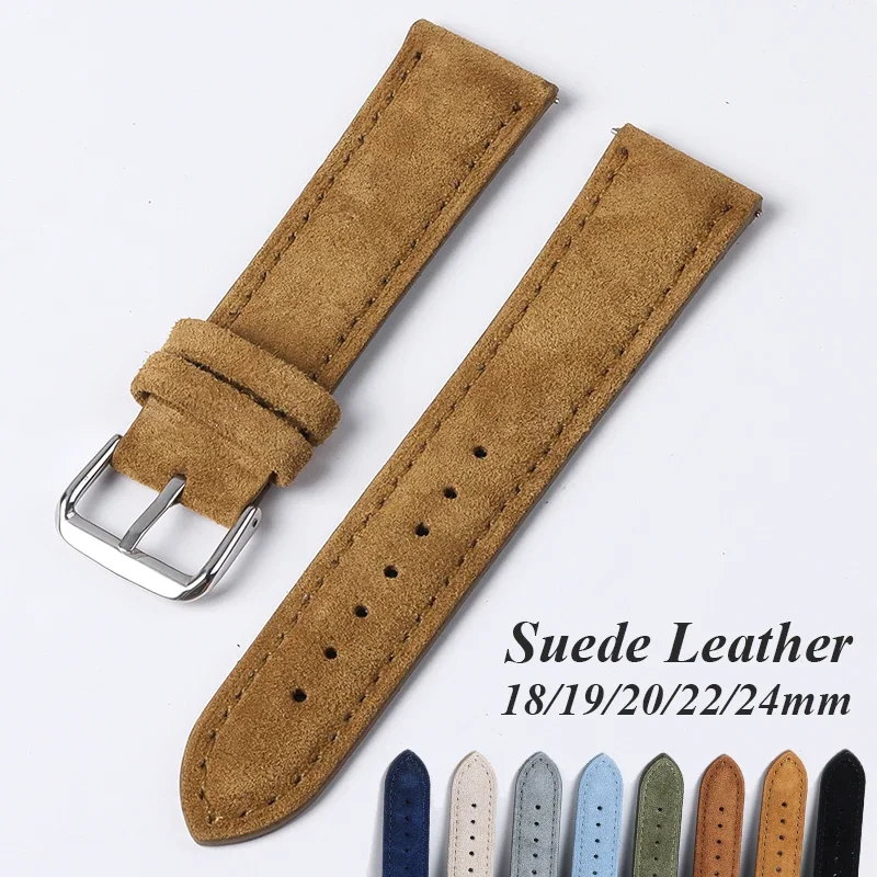 Suede Strap Watch - Wildleder Echtleder Armband für Seiko Vintage